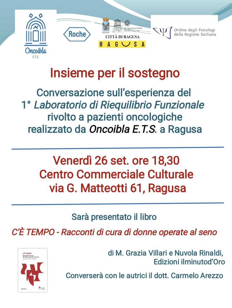 Evento Insieme per il sostegno e presentazione del libro C'è tempo